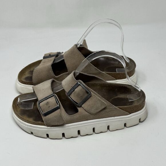 Birkenstock Papillio Arizona Sandals Womens 7 EU 38 Narrow Brown Platform Shoes - Picture 4 of 16